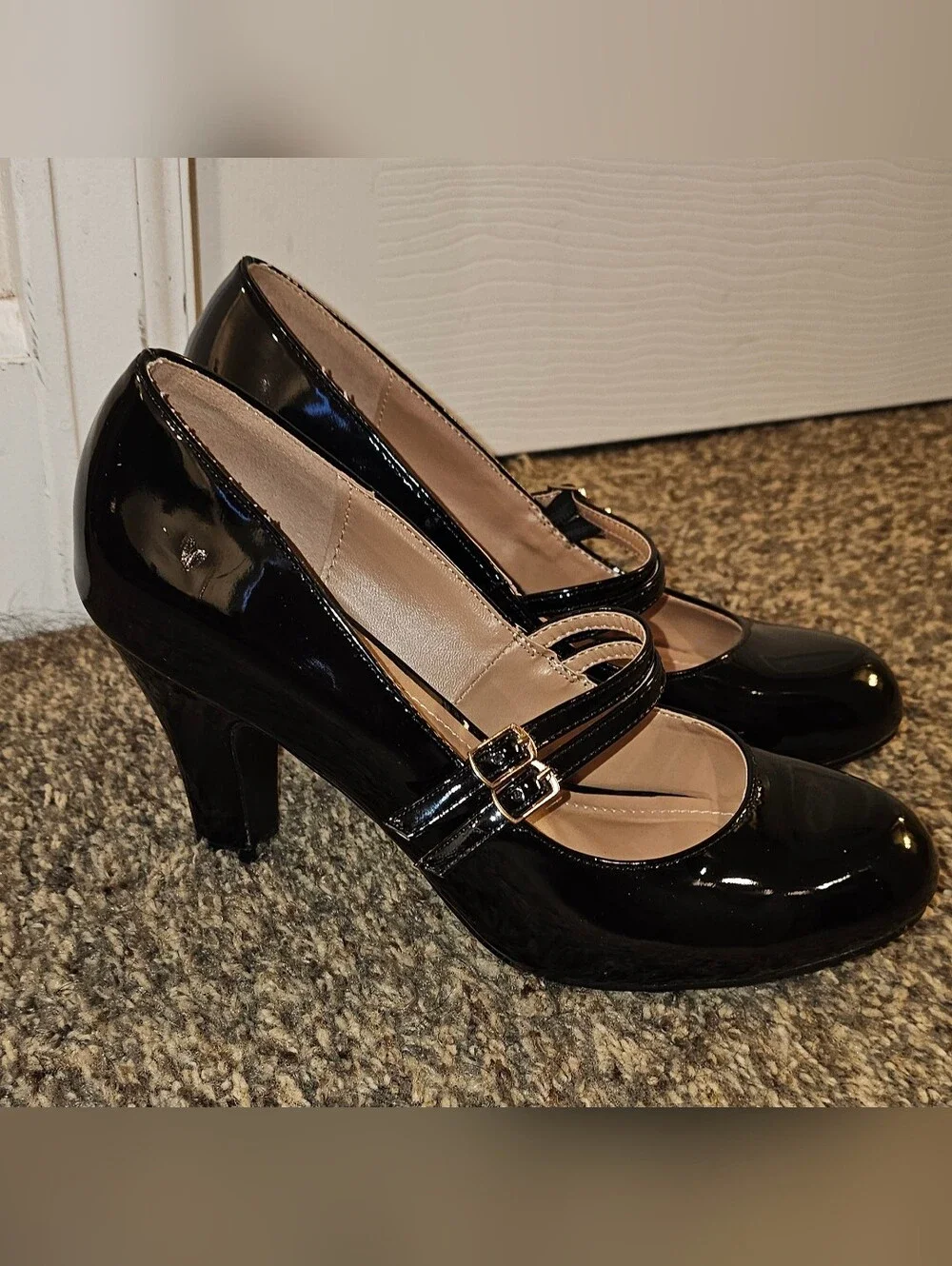 JOURNEE COLLECTION Patent Leather Mary Jane Strappy 3